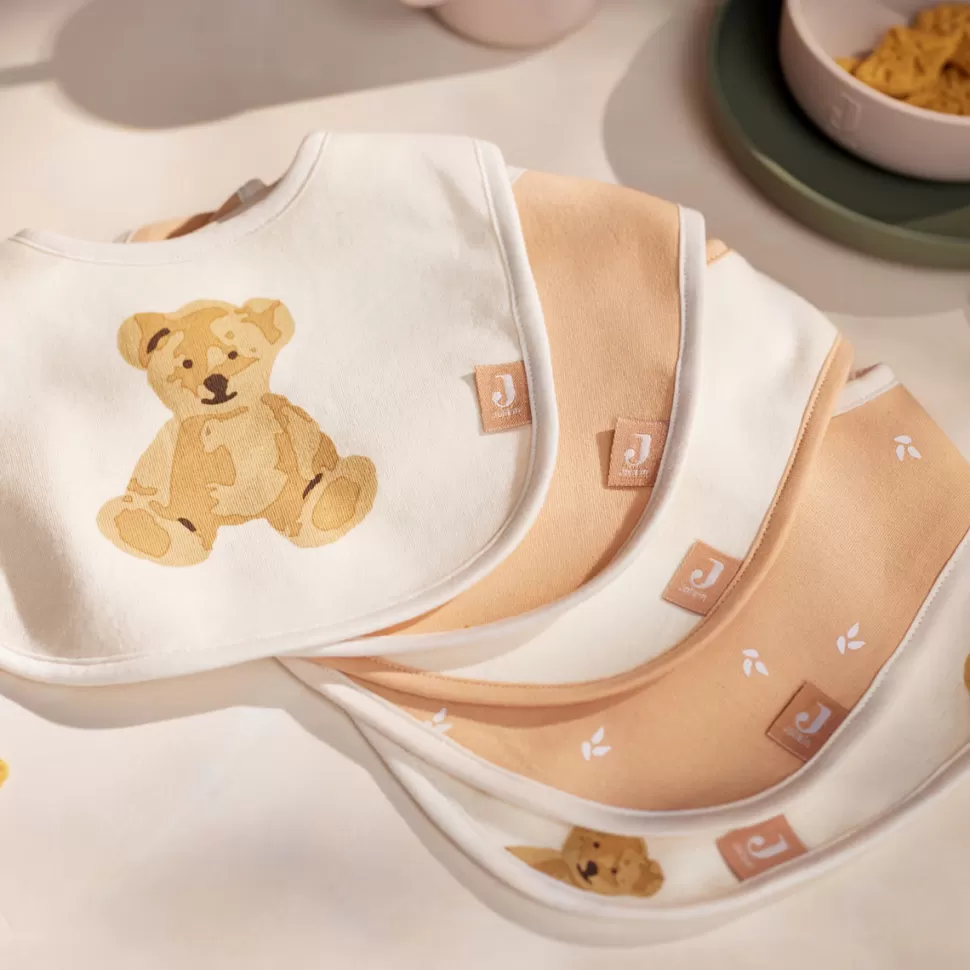 Jollein Bavoir | Repas>Lot de 5 Bavoirs - Teddy Bear & Harvest