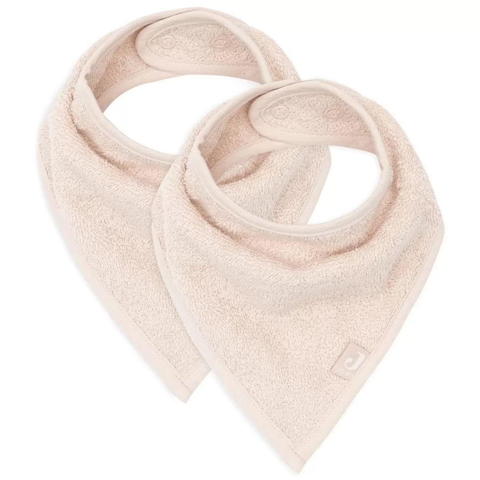 Jollein Bavoir Personnalisé | Repas>Lot de 2 Bavoirs Bandana - Pale Pink