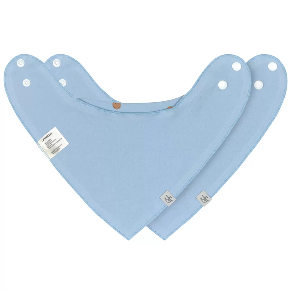 LÄSSIG Bavoir Personnalisé | Bavoir>Lot de 2 Bavoirs Bandana Happy Rascals Smile - 0/24 Mois