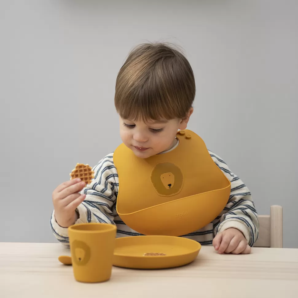 Trixie Baby Bavoir>Lot de 2 Bavoirs en Silicone - Mr. Lion
