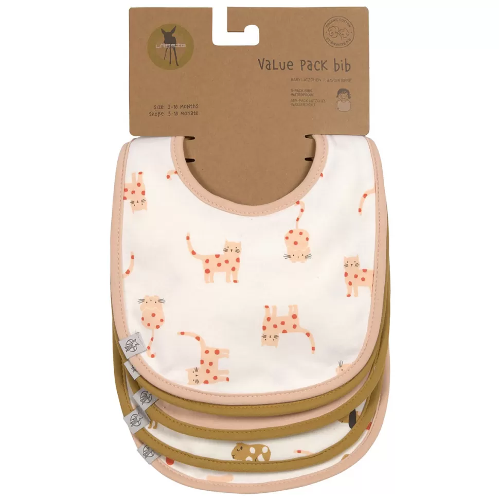 LÄSSIG Bavoir Personnalisé | Bavoir>Lot de 5 Bavoirs Eponge Little Matey Orange Epicée - 3/18 Mois