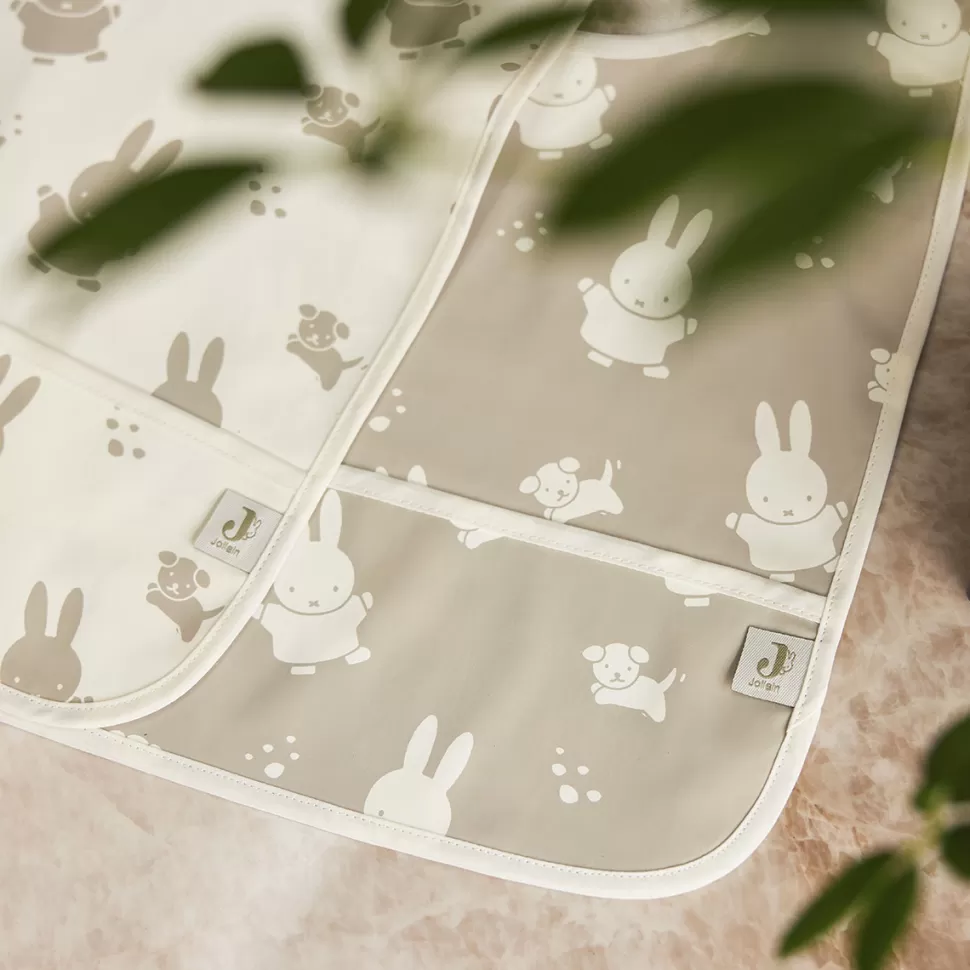 Jollein Bavoir | Repas>Lot de 2 Bavoirs Happy Miffy - Olive Green
