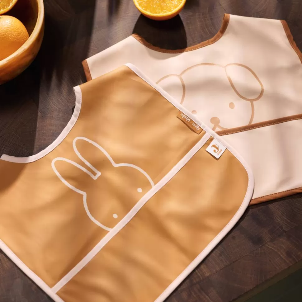 Jollein Bavoir | Repas>Lot de 2 Bavoirs Imperméables - Miffy Peekaboo Wild Rose