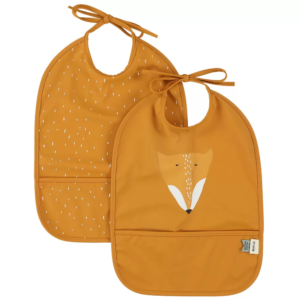 Trixie Baby Bavoir | Repas>Lot de 2 Bavoirs Imperméables - Mr. Fox