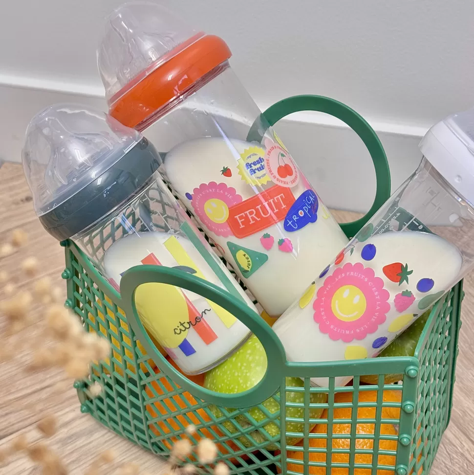 Le Biberon Français x Naissance Biberonnerie>Lot de 3 Biberons Fruits - 210 ml et 360 ml