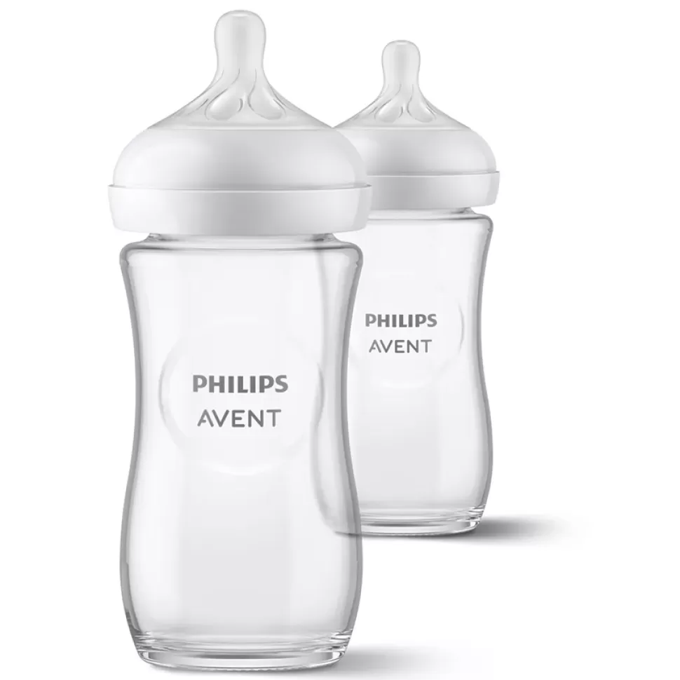 Philips Avent Biberonnerie>Lot de 2 Biberons Natural Response Verre - 240 ml