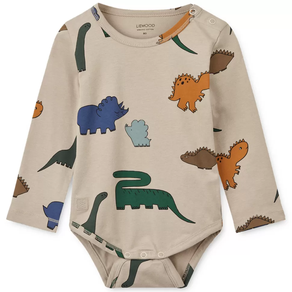 Liewood Body & Pyjama>Lot de 2 Bodys Yanni Dinosaurs Mist & Forest Green - 1 Mois
