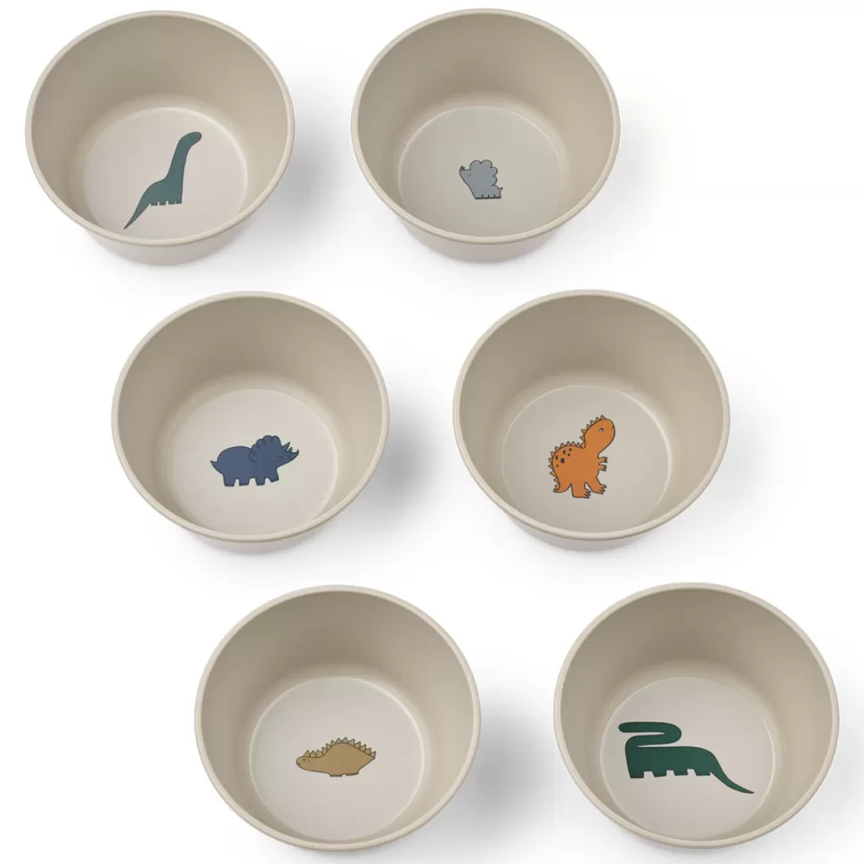 Liewood Repas>Lot de 6 Bols Cees - Dinosaurs Mist