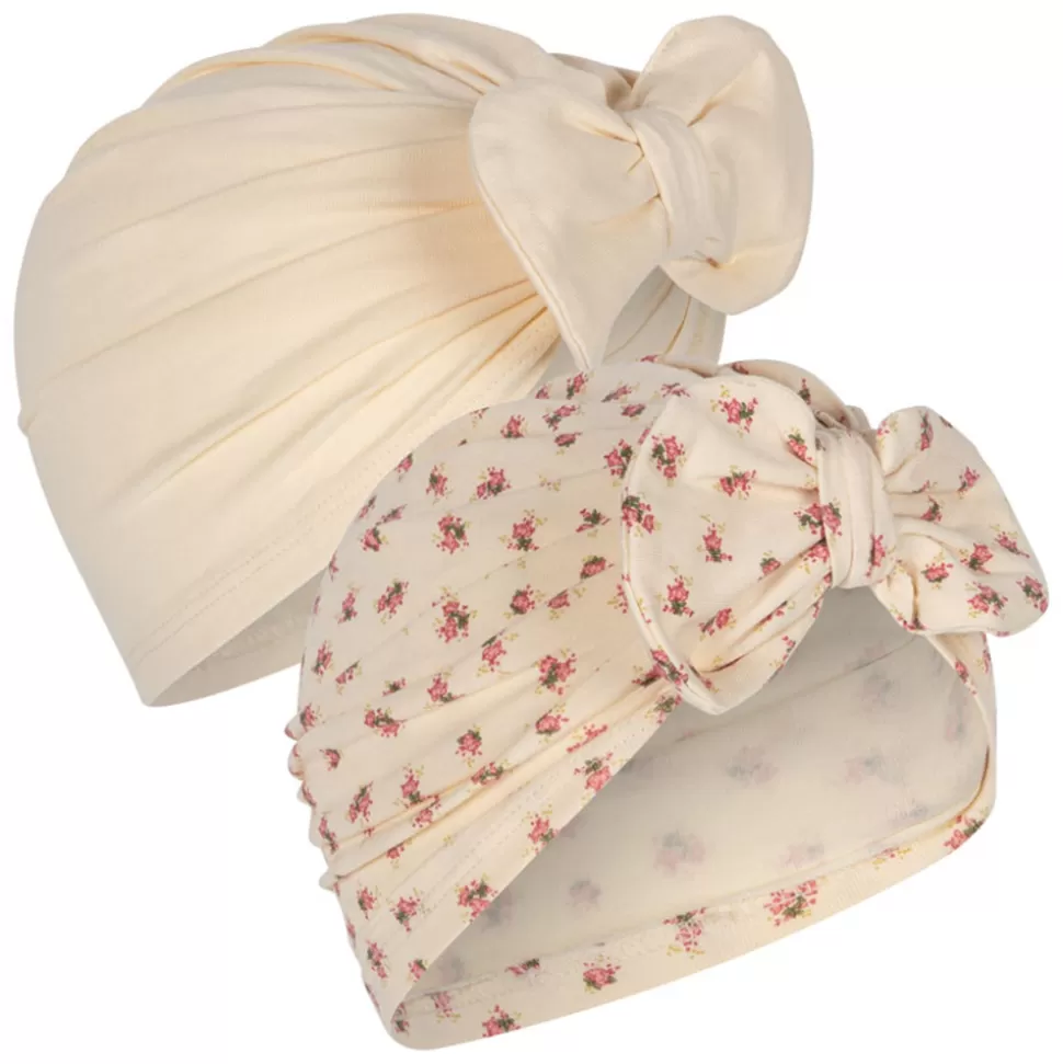 Konges Sløjd Accessoires Bébé>Lot de 2 Bonnets Bambi Buttercream & Bloomie - 0/3 Mois