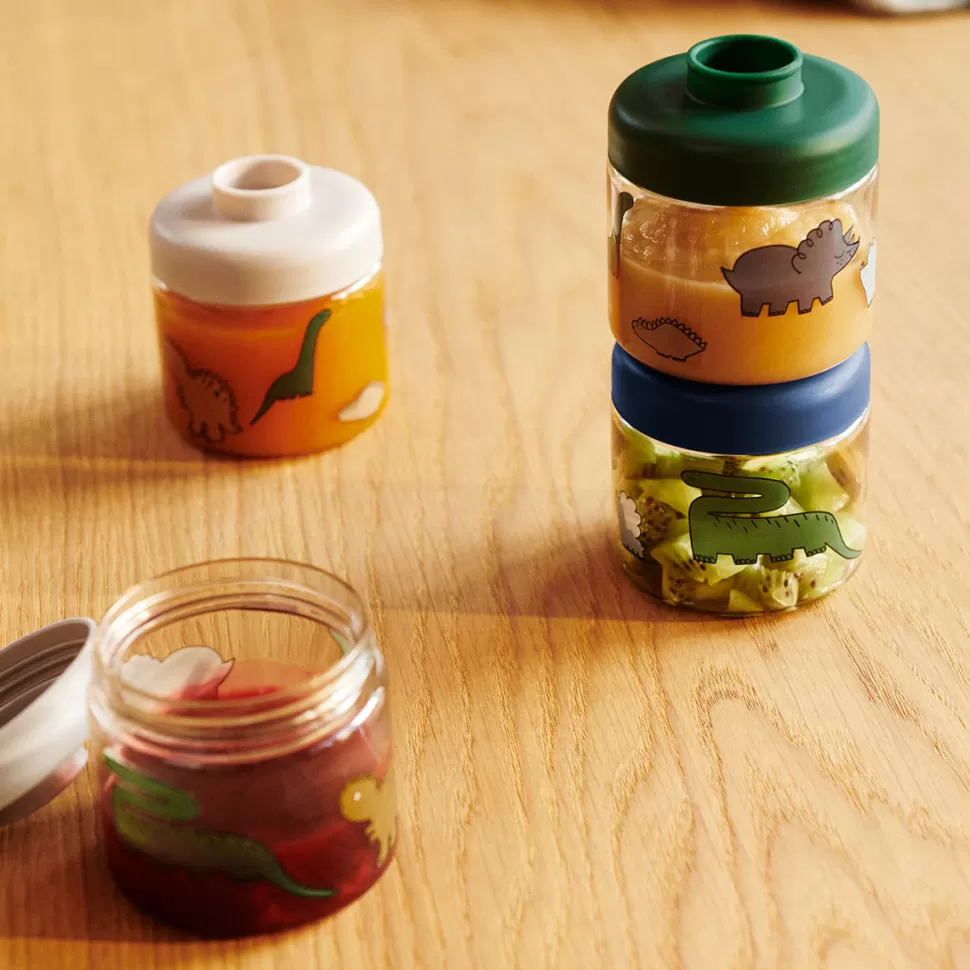 Liewood Repas>Lot de 4 Boîtes de Conservation Dominique - Dinosaurs Mist
