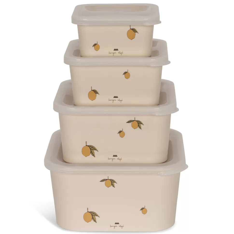 Konges Sløjd Repas>Lot de 4 Boîtes Repas - Lemon