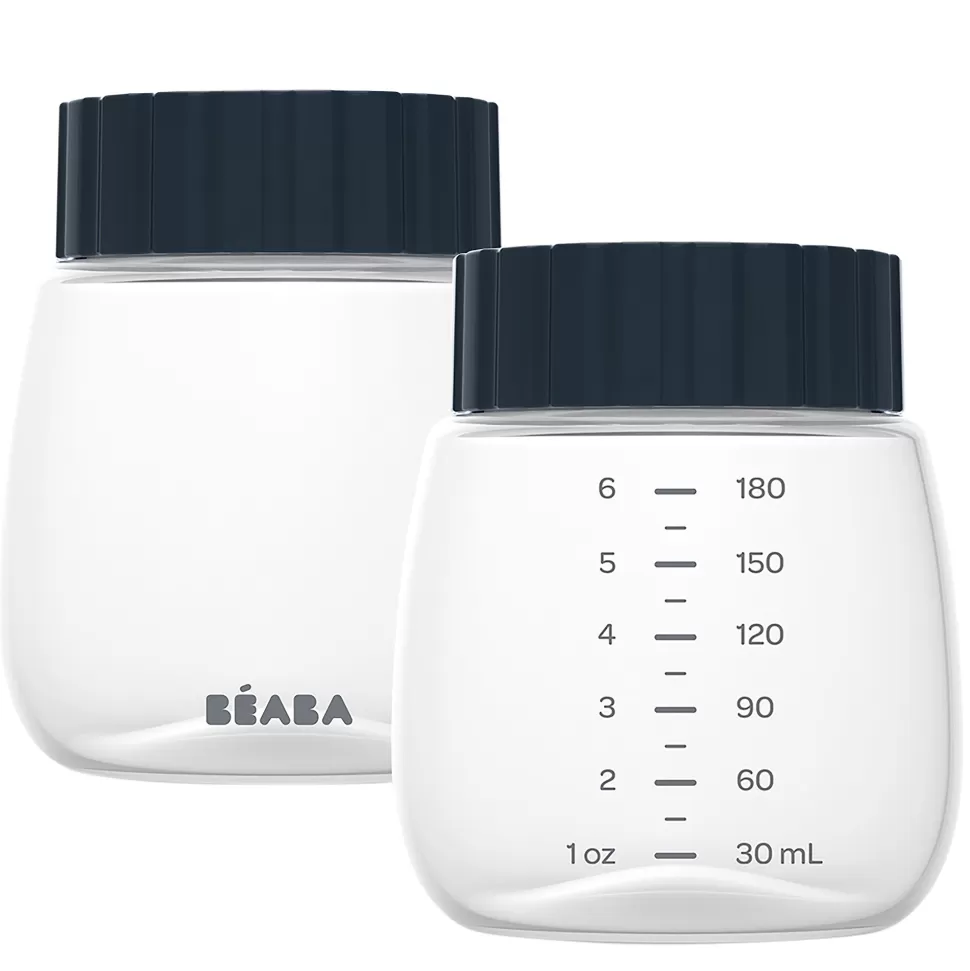 BÉABA Allaitement>Lot de 2 Bouteilles de Recueil et Conservation pour Lait Maternel - Tire-Lait Double et Simple