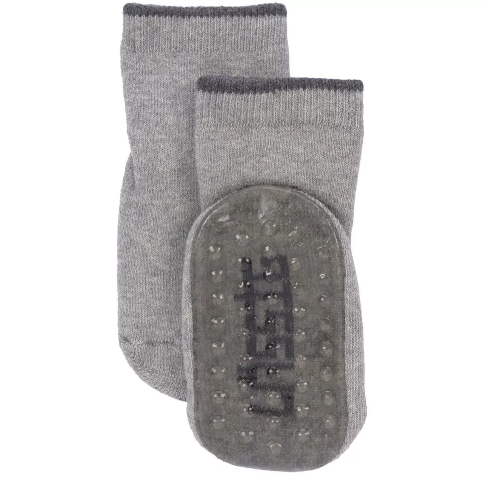 LÄSSIG Accessoires Bébé>Lot de 2 Chaussettes Antidérapantes Gris - 23/26
