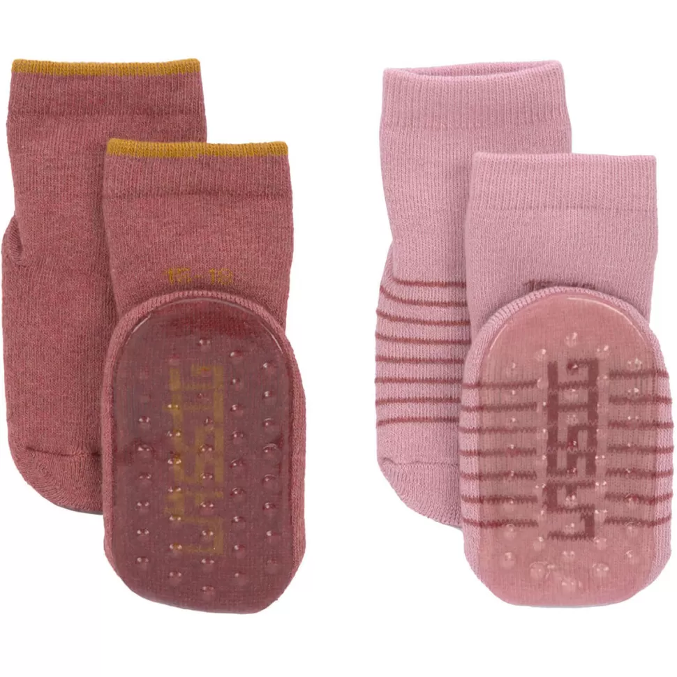 LÄSSIG Accessoires Bébé>Lot de 2 Chaussettes Antidérapantes Rose - 23/26