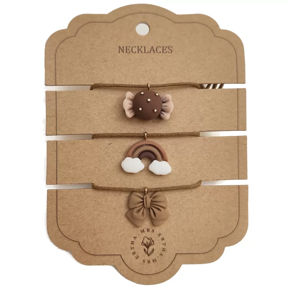 Mrs. Ertha Accessoires Bébé>Lot de 3 Colliers - Bow Candy & Rainbow
