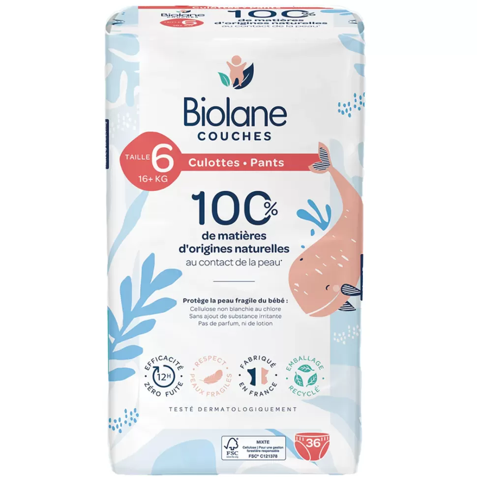 Biolane Couche>Lot de 36 Couches Culottes - T6