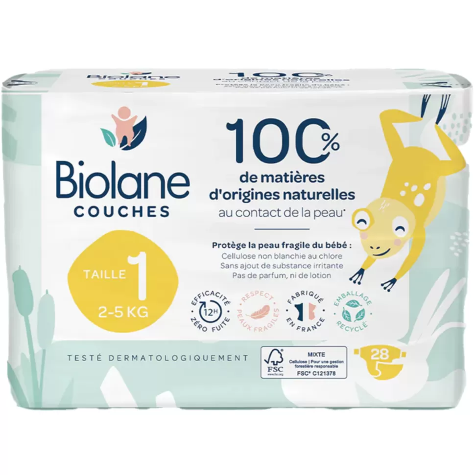 Biolane Couche>Lot de 28 Couches Ecologiques - T1