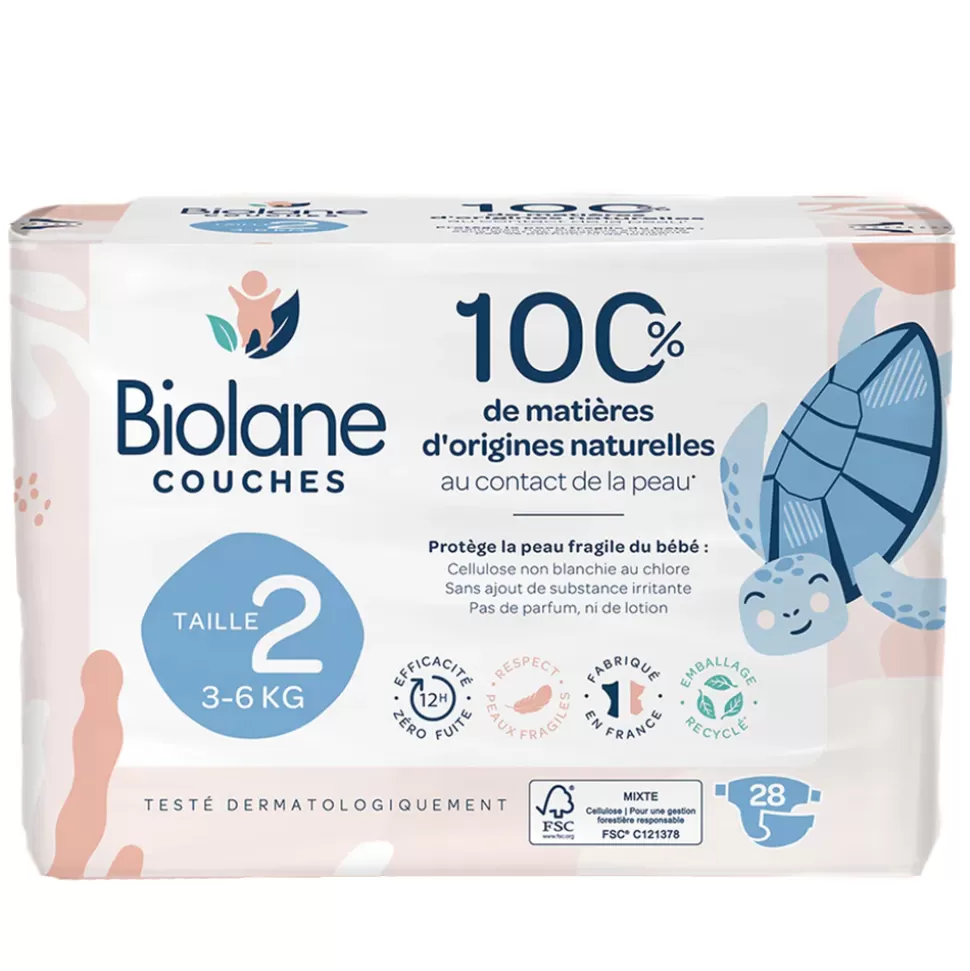 Biolane Couche>Lot de 28 Couches Ecologiques - T2