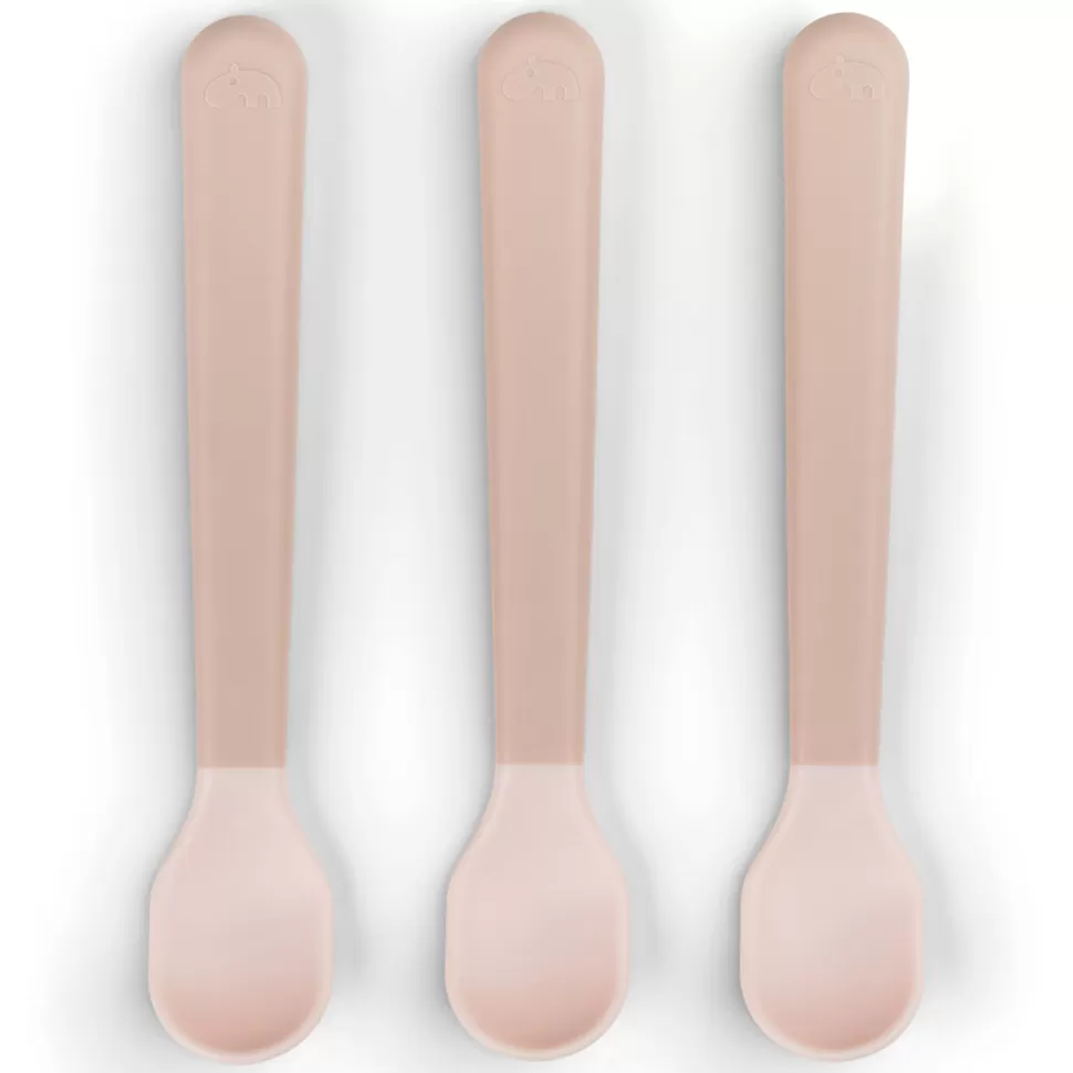Done by Deer Repas>Lot de 3 Cuillères Easy Grip Foodie - Rose