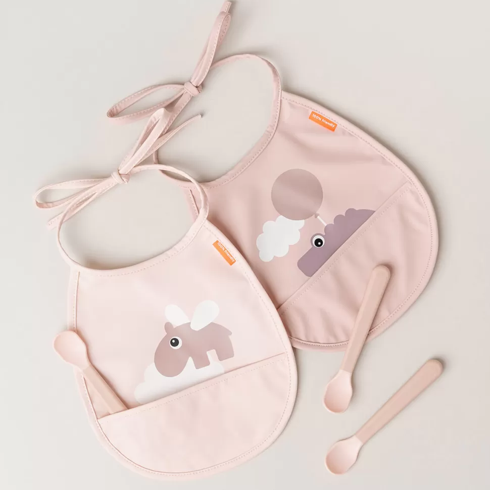 Done by Deer Repas>Lot de 3 Cuillères Easy Grip Foodie - Rose