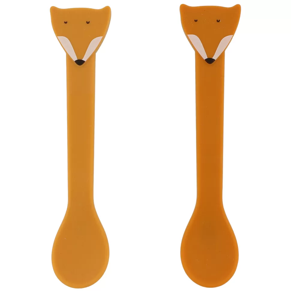 Trixie Baby Repas>Lot de 2 Cuillères en Silicone - Mr. Fox