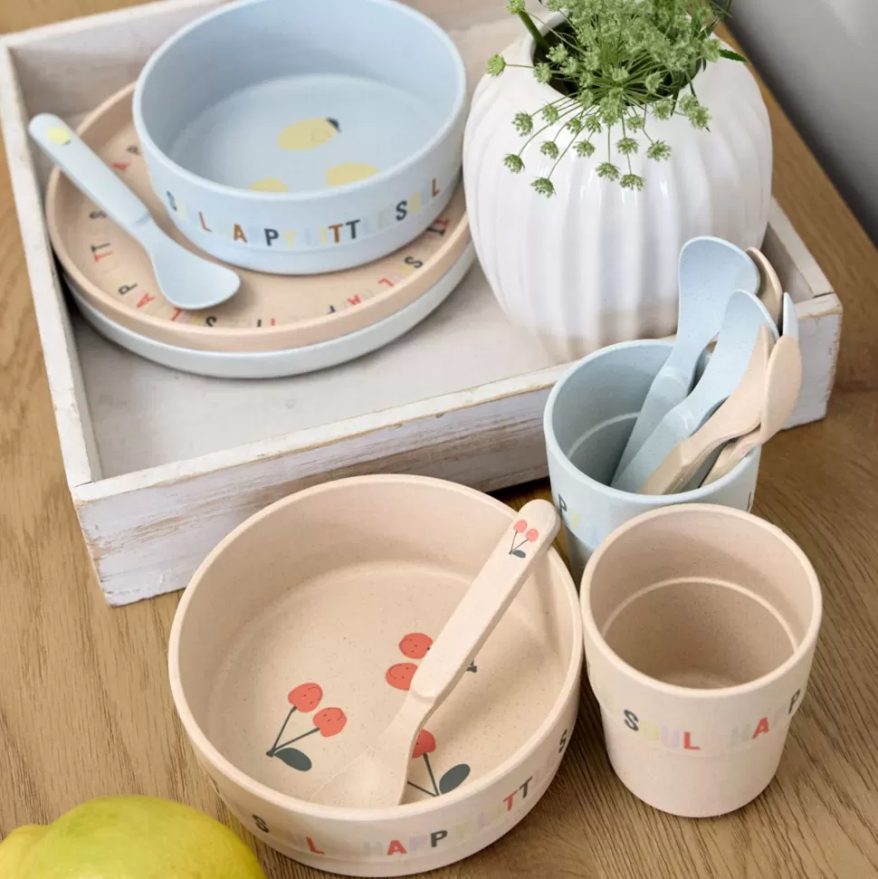 LÄSSIG Repas>Lot de 4 Cuillères Happy Fruits - Cerise
