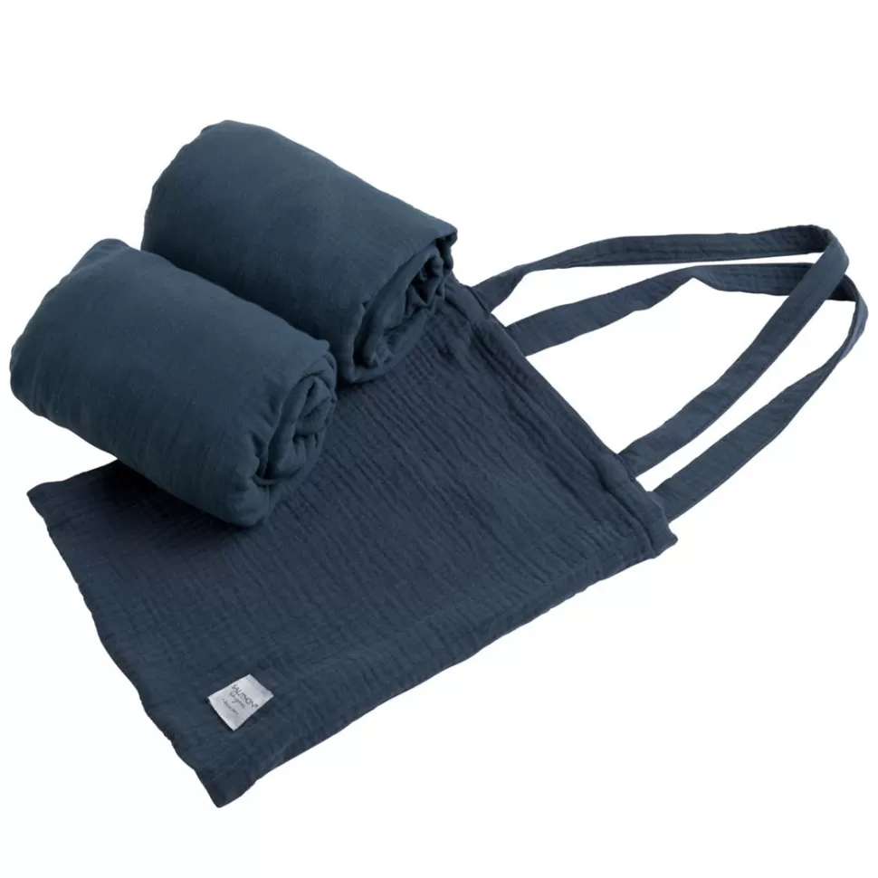 Sauthon Original Literie Bébé>Lot de 2 Draps Housse Original Galopin Bleu Saphir - 70 x 140 cm