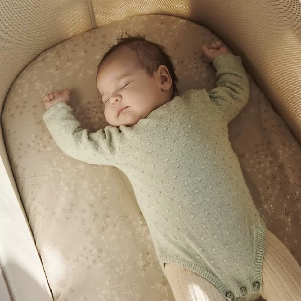 Stokke Literie Bébé>Lot de 2 Draps Housse Snoozy Beige et Blanc - 45 x 81 cm