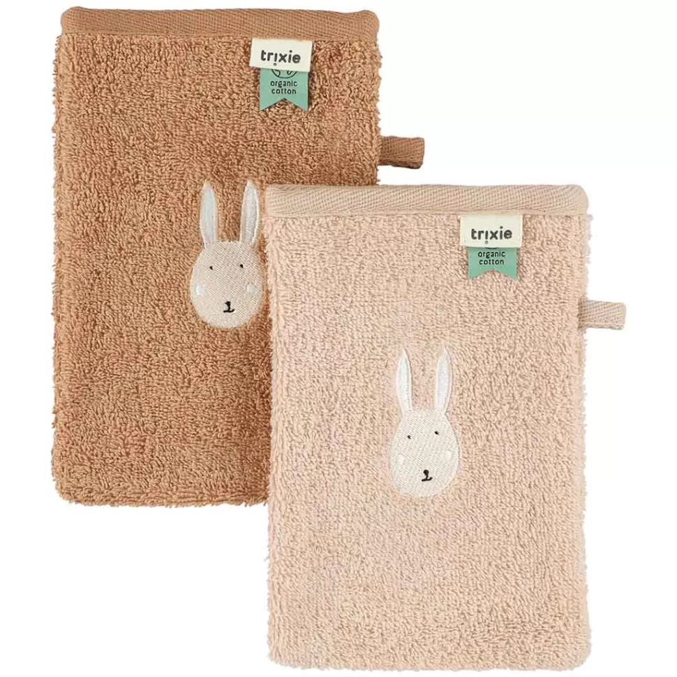 Trixie Baby Textile>Lot de 2 Gants de Toilette Aura - Rabbit