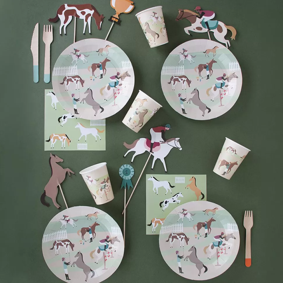 My Little Day Repas>Lot de 8 Gobelets en Papier Cheval - 205 ml