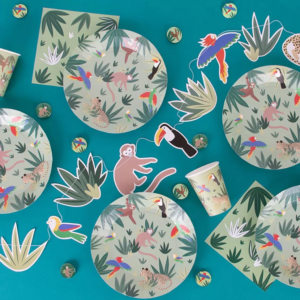 My Little Day Repas>Lot de 8 Gobelets en Papier Tropical - 205 ml