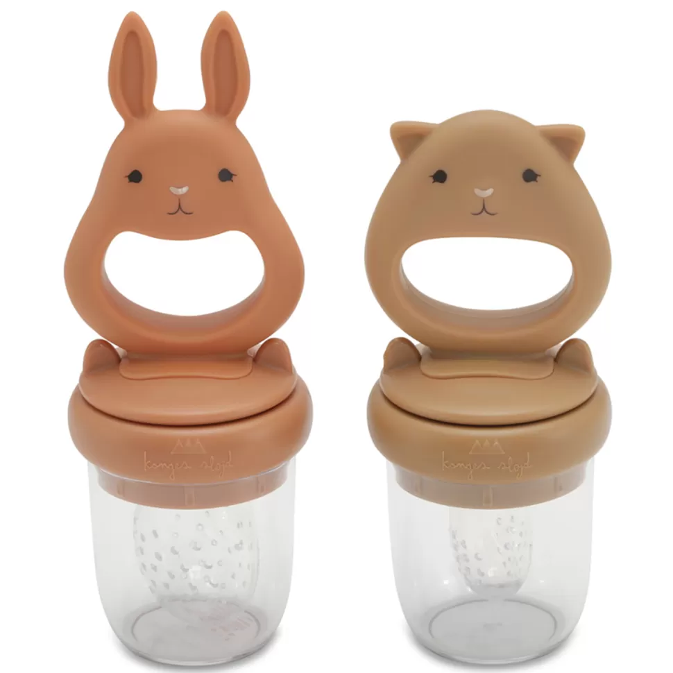 Konges Sløjd Succion>Lot de 2 Grignoteurs Almond & Terracotta - 3 Mois +