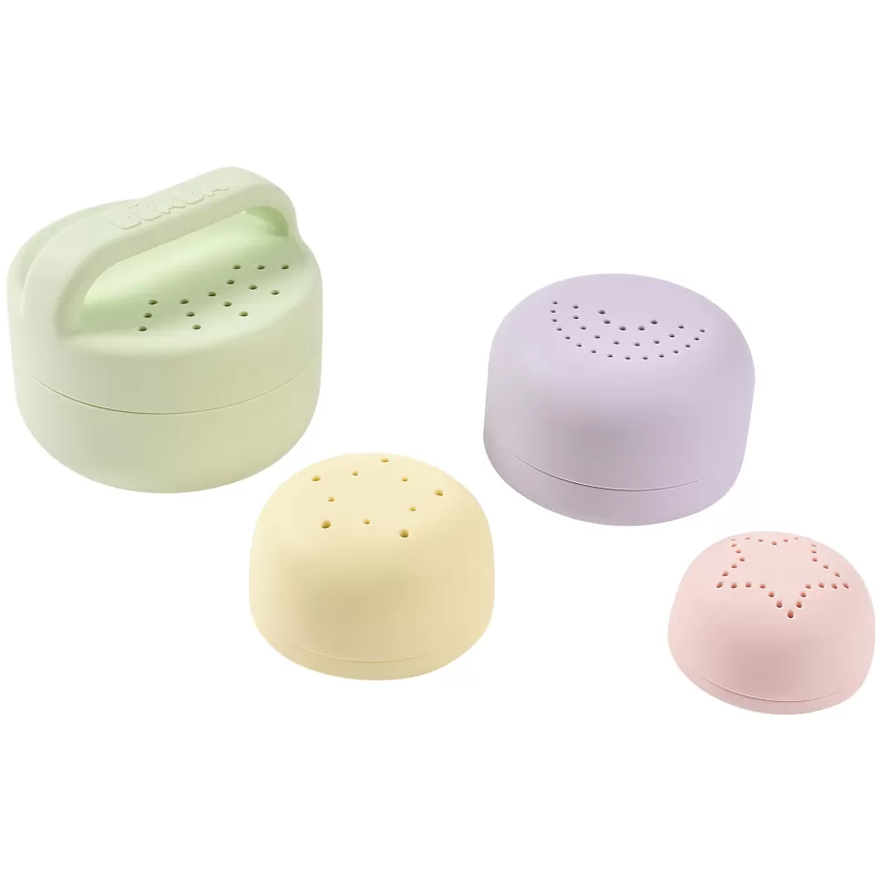 BÉABA Mes Premiers Jouets>Lot de 4 Jouets de Bain Silicone - Menthe au Lait Multi Couleurs
