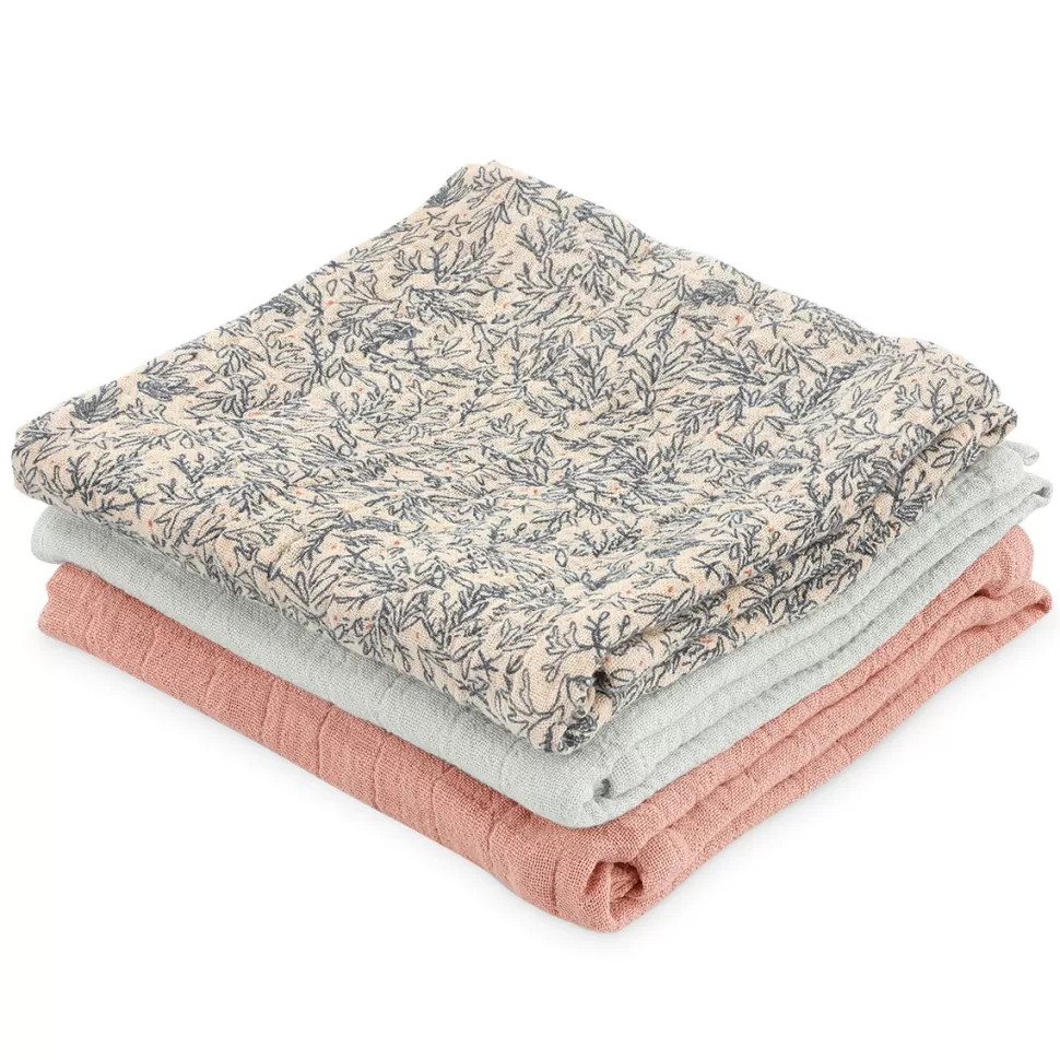 Trixie Baby Textile>Lot de 3 Langes - Lovely Leaves