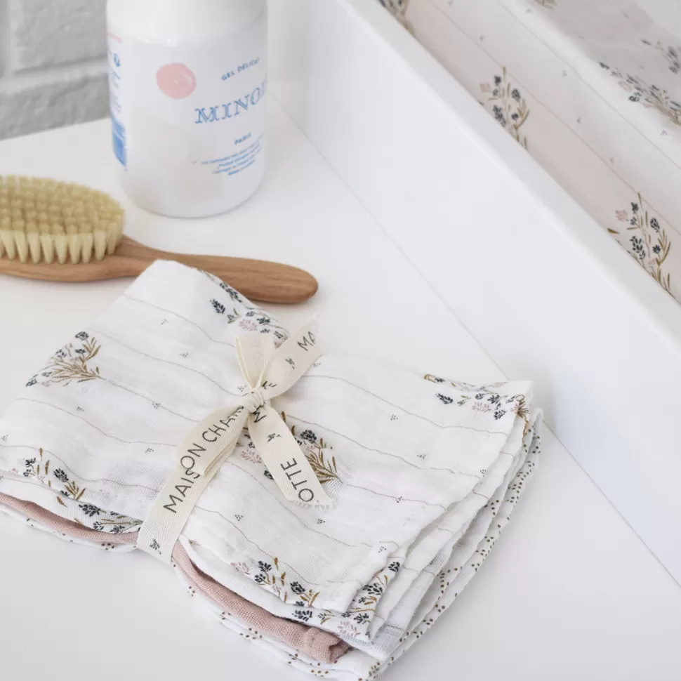 Maison Charlotte Textile>Lot de 3 Langes - Madeleine Multicolore