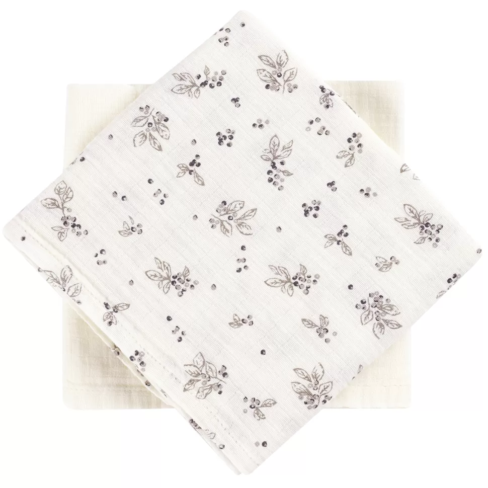 Bonjour Little Textile>Lot de 2 Langes - Sloeberry et Cream