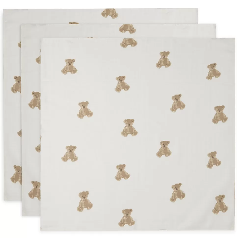 Jollein Textile>Lot de 3 Langes - Teddy Bear
