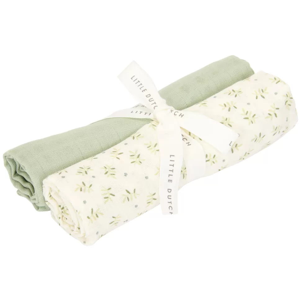 Little Dutch Textile>Lot de 2 Langes Blueberry Leaves & Sage