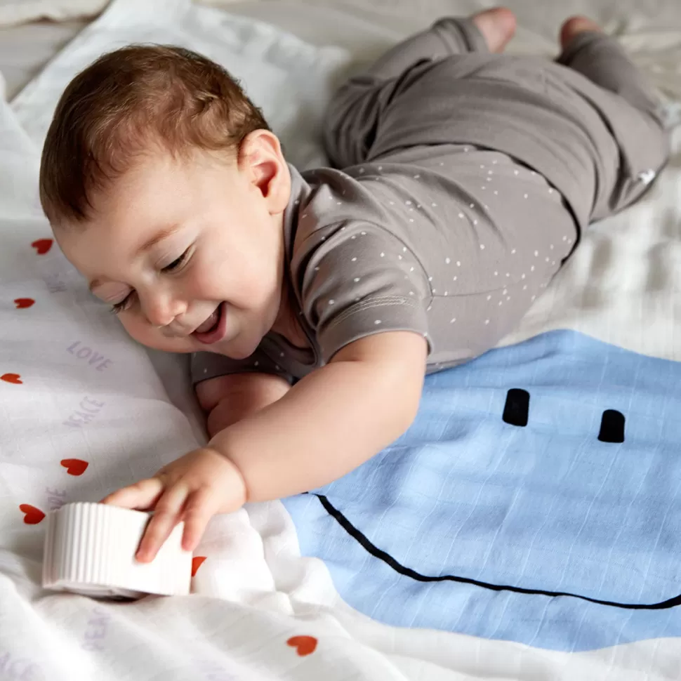 LÄSSIG Textile>Lot de 2 Langes Divinement Doux XL Happy Rascals - Smile
