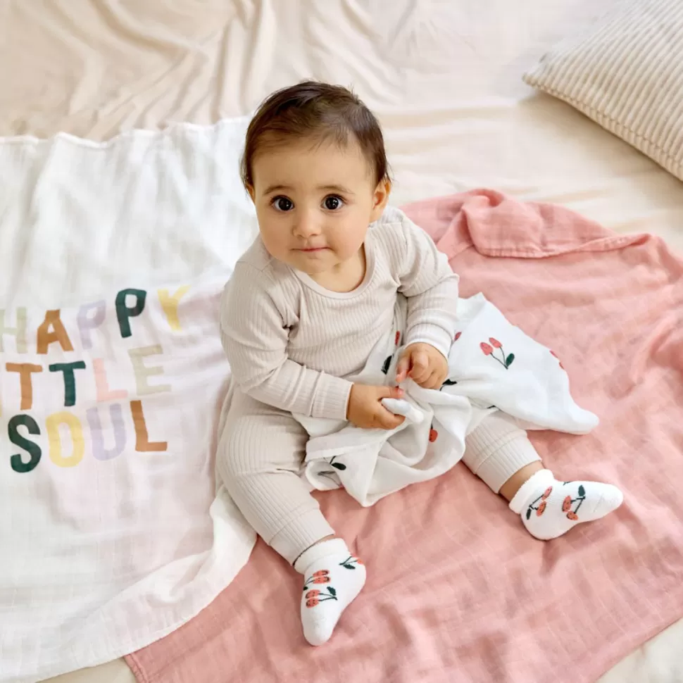 LÄSSIG Textile>Lot de 3 Langes Happy Fruits - Cerise