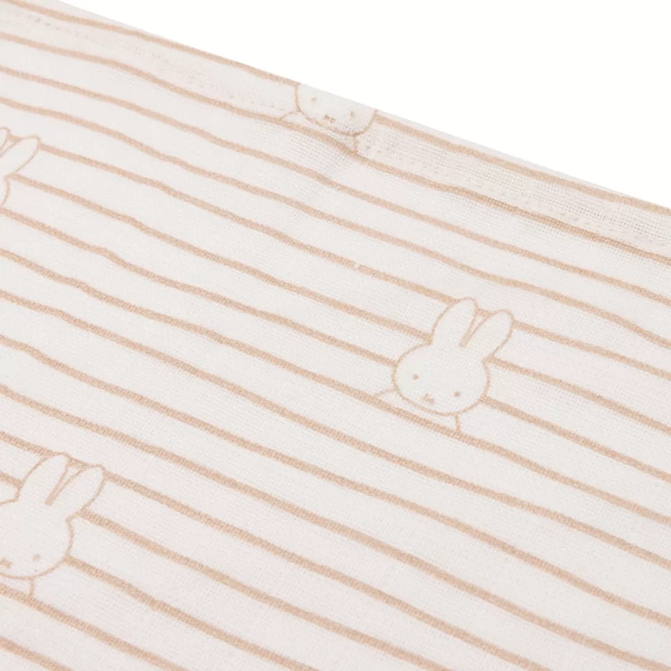 Jollein Textile>Lot de 3 Petits Langes - Miffy Stripe Biscuit