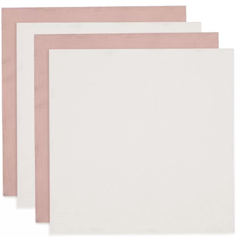 Jollein Textile>Lot de 4 Petits Langes - Wild Rose & Ivory
