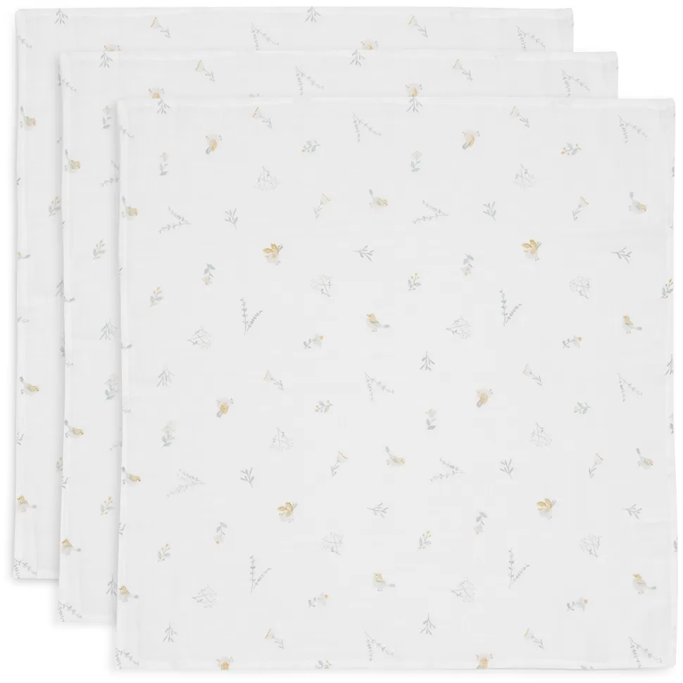 Jollein Textile>Lot de 3 Petits Langes Gaze de Coton - Lovely birds