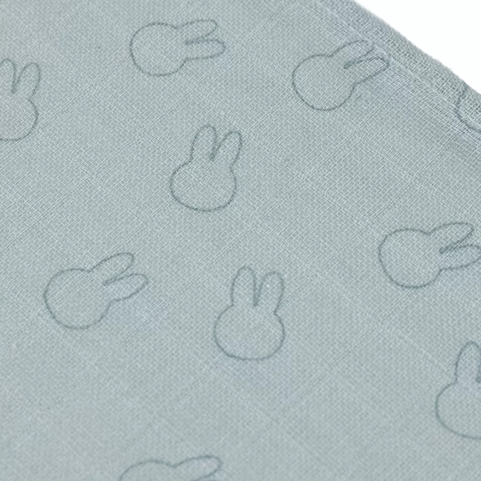 Jollein Textile>Lot de 3 Petits Langes Gaze de Coton - Miffy Silhouettes Sea Green