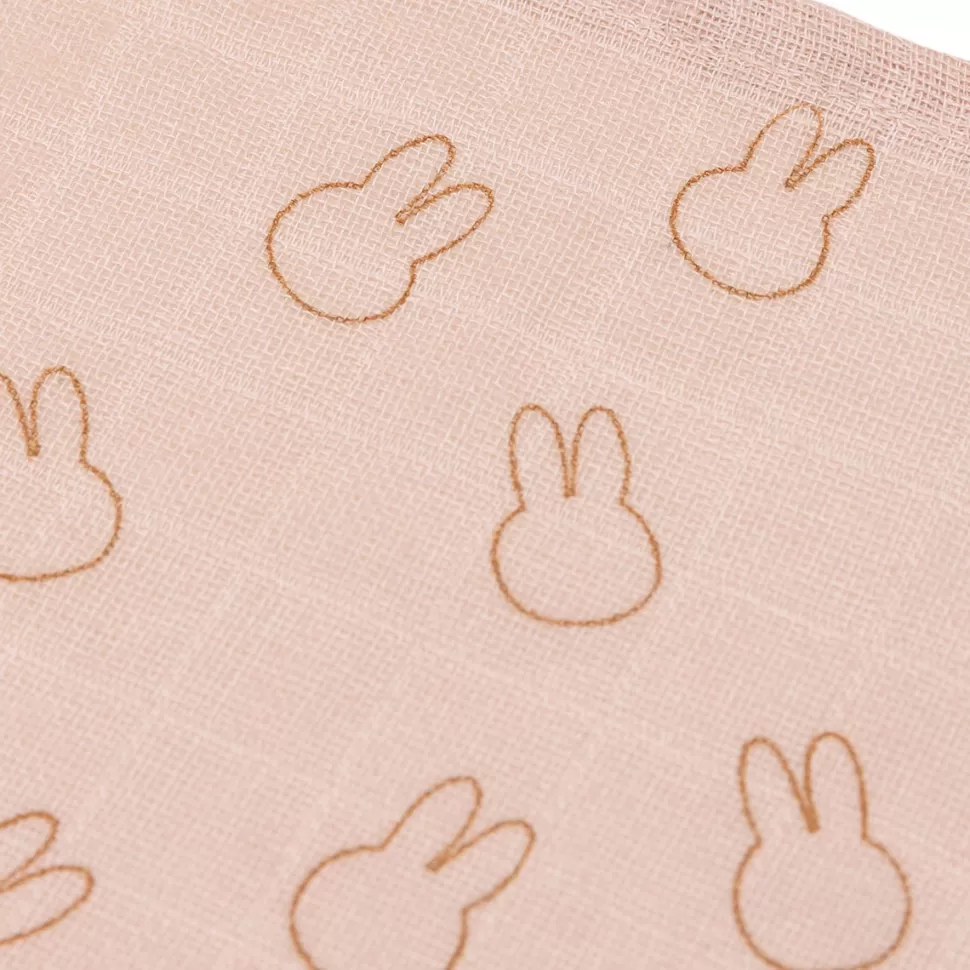 Jollein Textile>Lot de 3 Petits Langes Gaze de Coton - Miffy Silhouettes Wild Rose