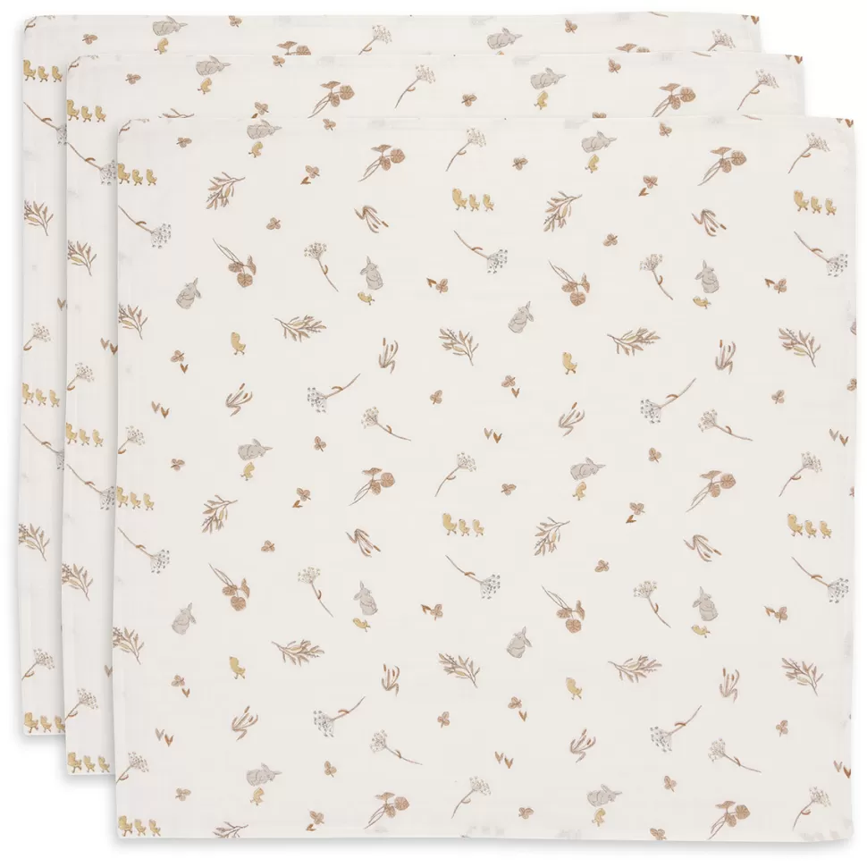 Jollein Textile>Lot de 3 Petits Langes Gaze de Coton - Riverside