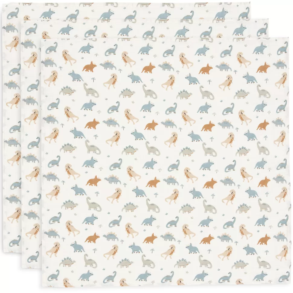 Jollein Textile>Lot de 3 Petits Langes Gaze de Coton - Roarsome