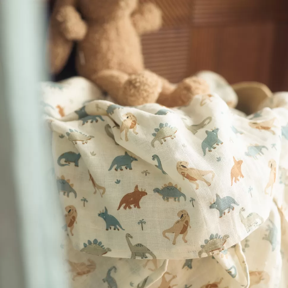 Jollein Textile>Lot de 3 Petits Langes Gaze de Coton - Roarsome