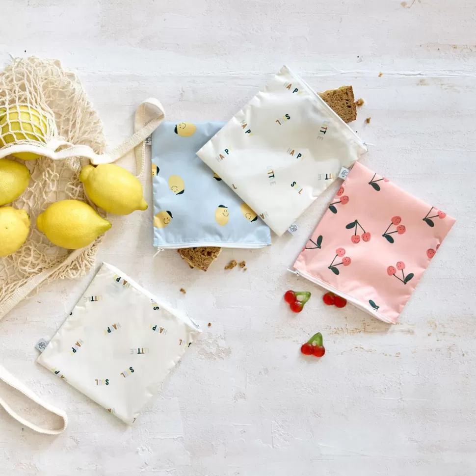 LÄSSIG Repas>Lot de 2 Pochettes à Snack Happy Fruits - Cerise