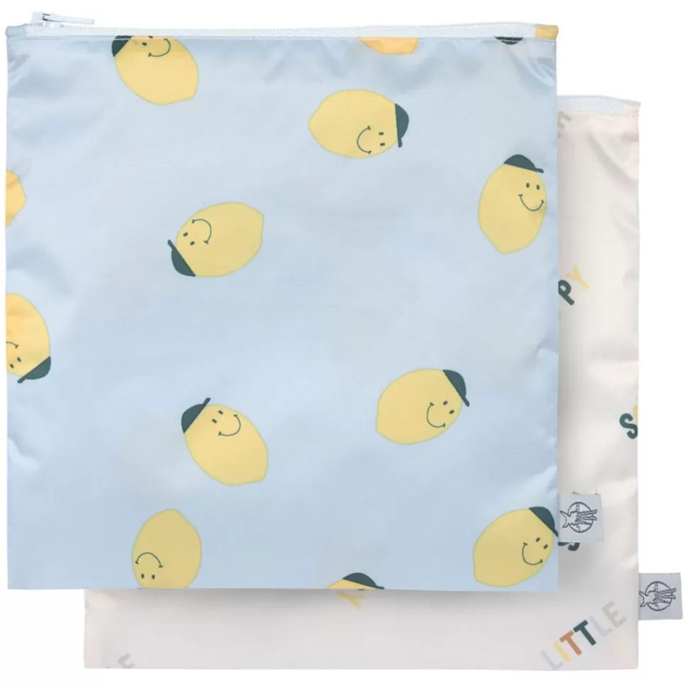 LÄSSIG Repas>Lot de 2 Pochettes à Snack Happy Fruits - Citron